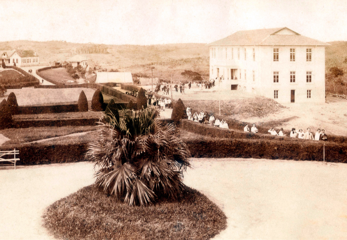 Vista histórica do campus do UNASP São Paulo no início da década de 1930.